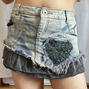 Y2K Unique Mini denim skirt